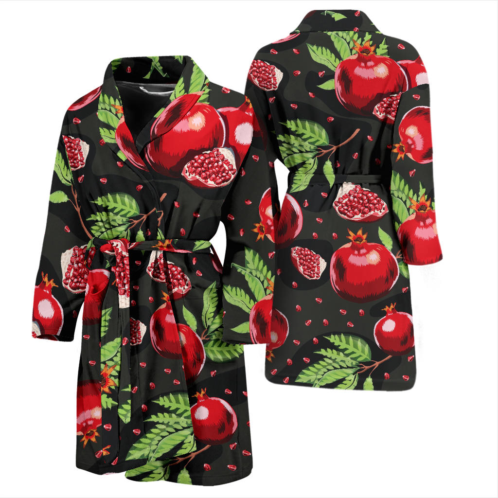 Pomegranate Pattern Print Design PG06 Men Bathrobe