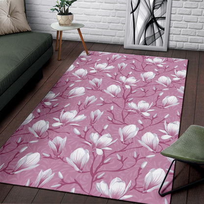 Magnolia Pattern Print Design MAG05 Area Rugs