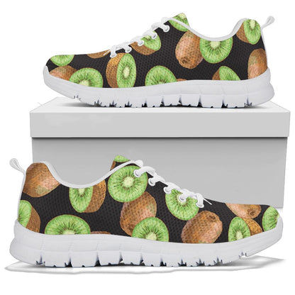 Kiwi Pattern Print Design KW03 Sneakers White Bottom Shoes