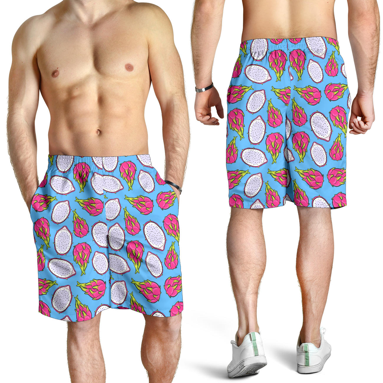 Dragonfruit Pattern Print Design DF04 Mens Shorts