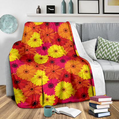 Gerberas Pattern Print Design GB05 Fleece Blanket