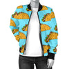 Taco Pattern Print Design TC03 Women Bomber Jacket