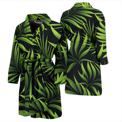 Palm Leaves Pattern Print Design PL07 Men Bathrobe