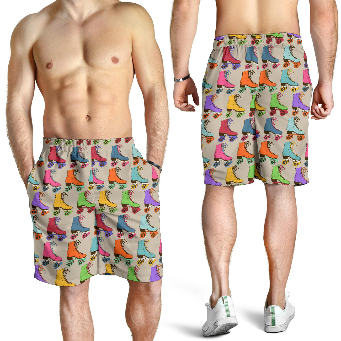 Roller skate Pattern Print Design A01 Mens Shorts