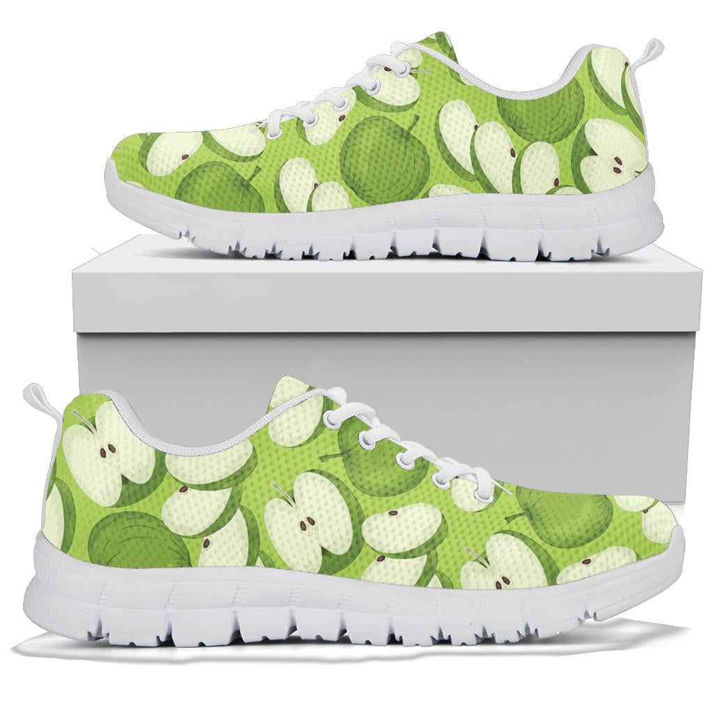 Apple Pattern Print Design AP010 Sneakers White Bottom Shoes