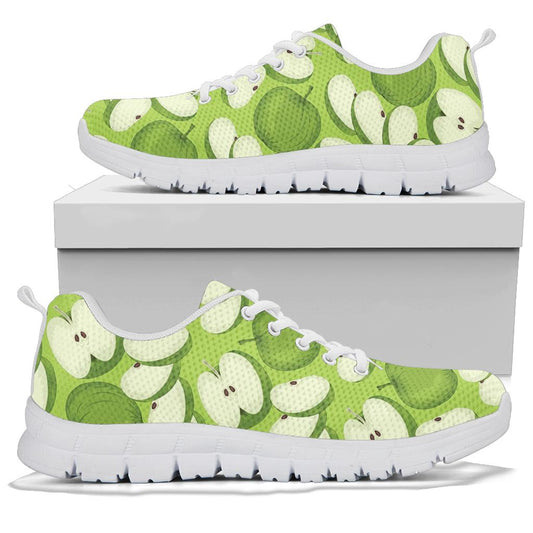 Apple Pattern Print Design AP010 Sneakers White Bottom Shoes