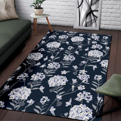 Hydrangea Pattern Print Design HD07 Area Rugs