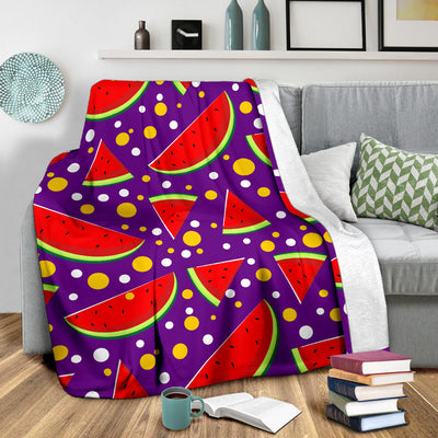Watermelon Pattern Print Design WM010 Fleece Blanket