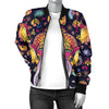 Ganesha Indian Pattern Print Design 03 Women's Bomber Jacket