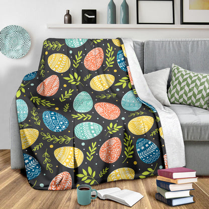 Easter Eggs Pattern Print Design RB01 Fleece Blanket
