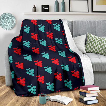 Grape Pattern Print Design GP07 Fleece Blanket