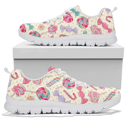 Candy Pattern Print Design CA04 Sneakers White Bottom Shoes