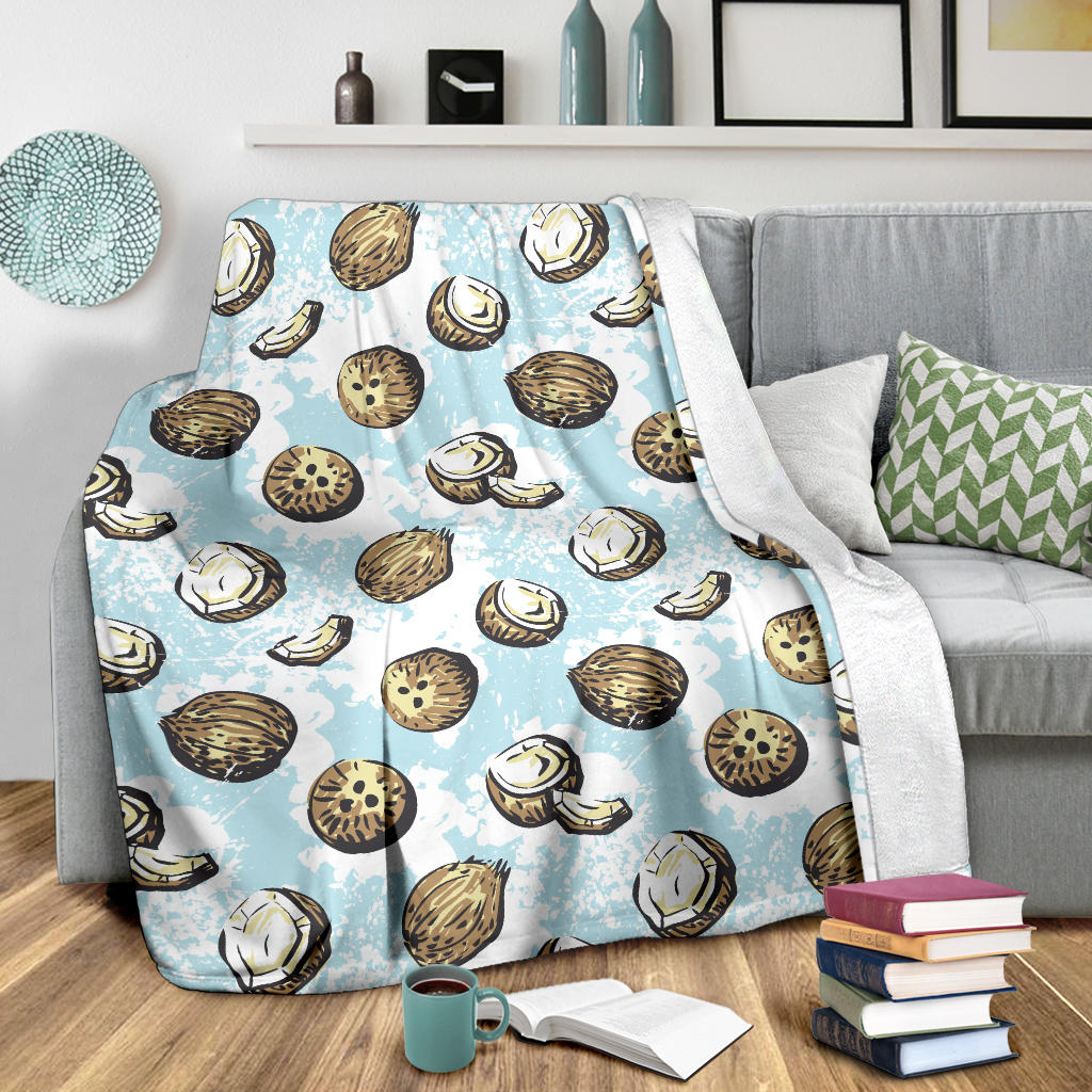 Coconut Pattern Print Design CN01 Fleece Blanket