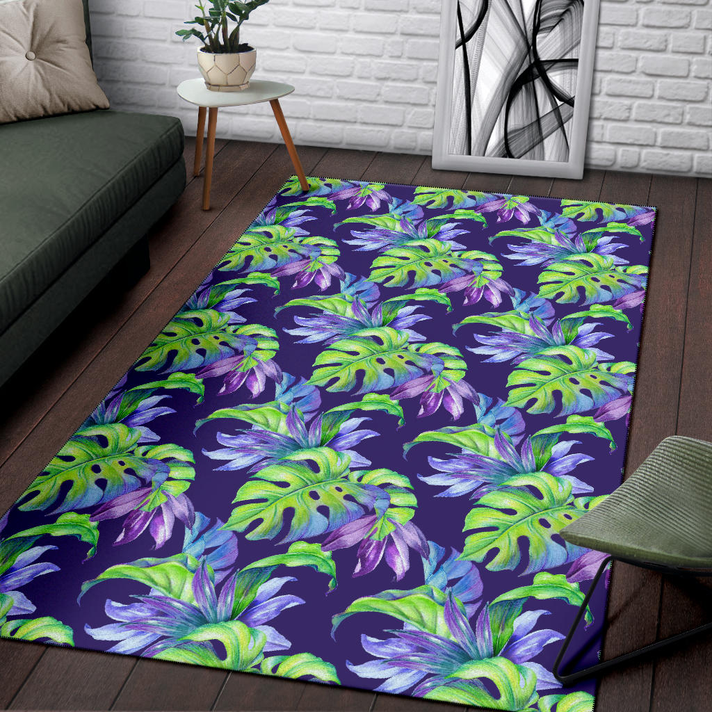 Tropical Flower Pattern Print Design TF019 Area Rugs