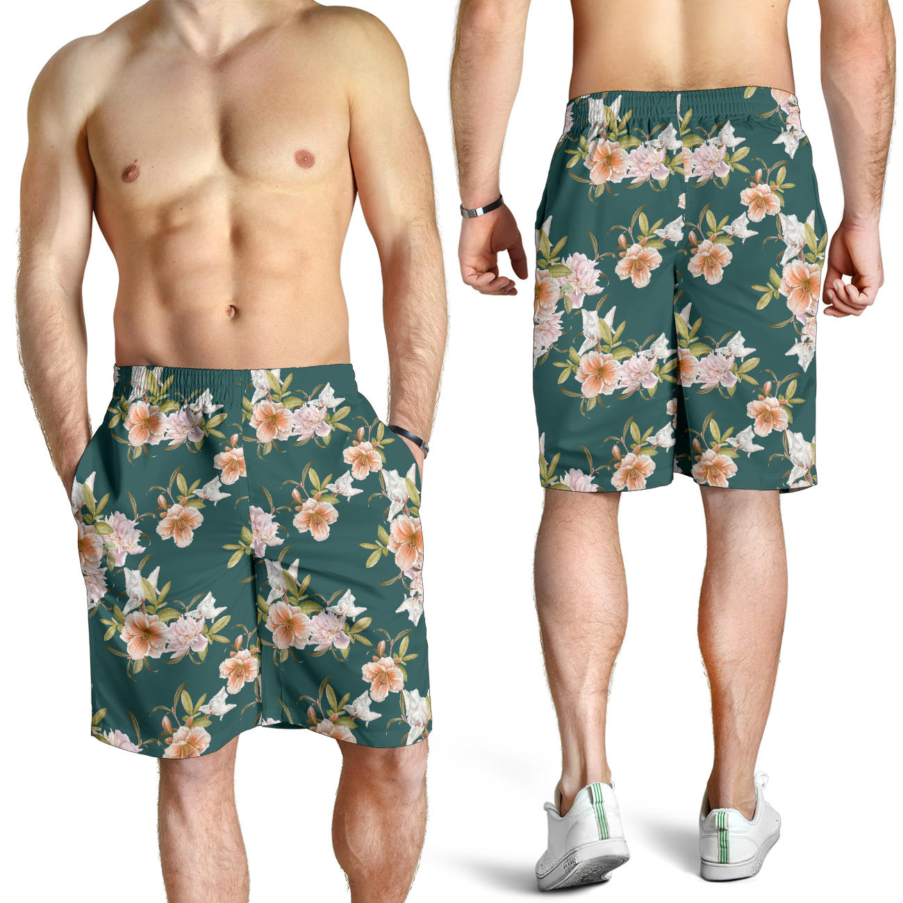 Iris Pattern Print Design IR01 Mens Shorts
