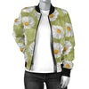 Daisy Pattern Print Design DS06 Women Bomber Jacket