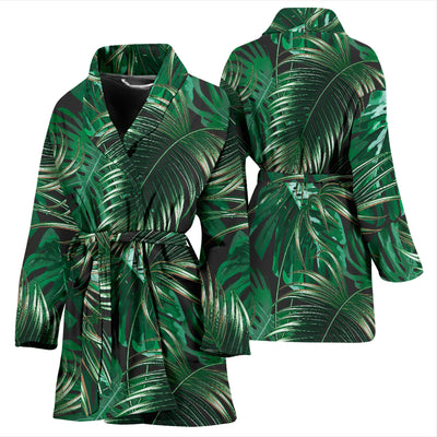 Tropical Flower Pattern Print Design TF012 Women Bathrobe