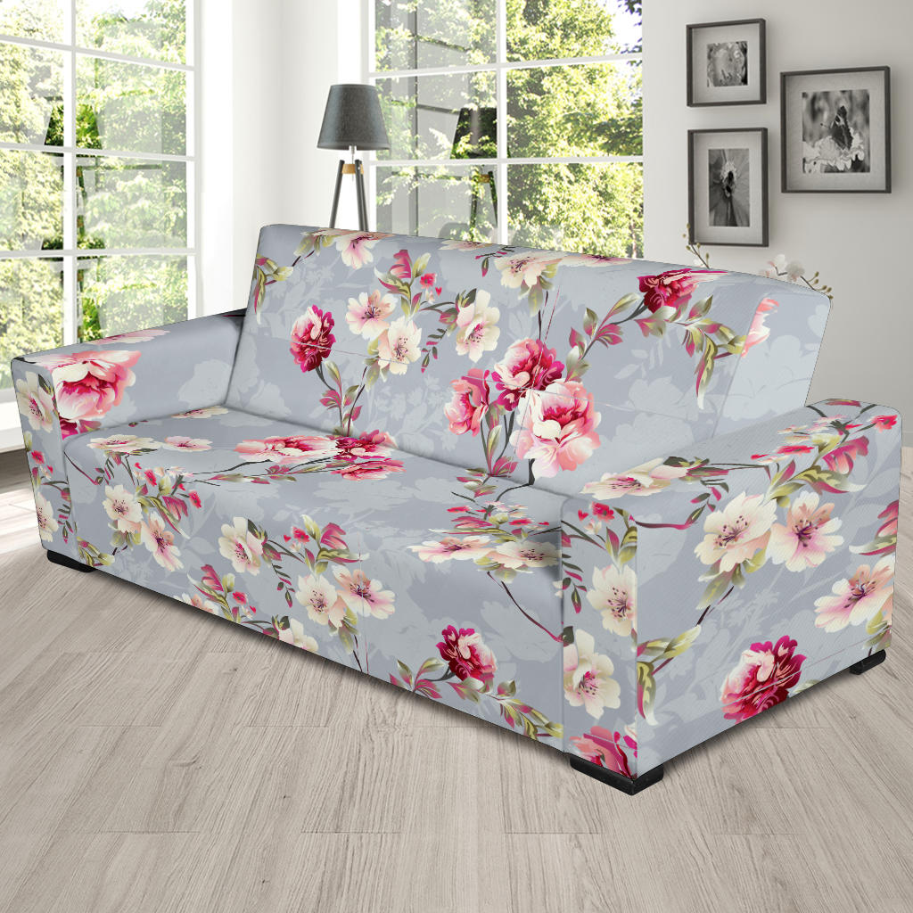 Summer Floral Pattern Print Design SF02 Sofa Slipcover