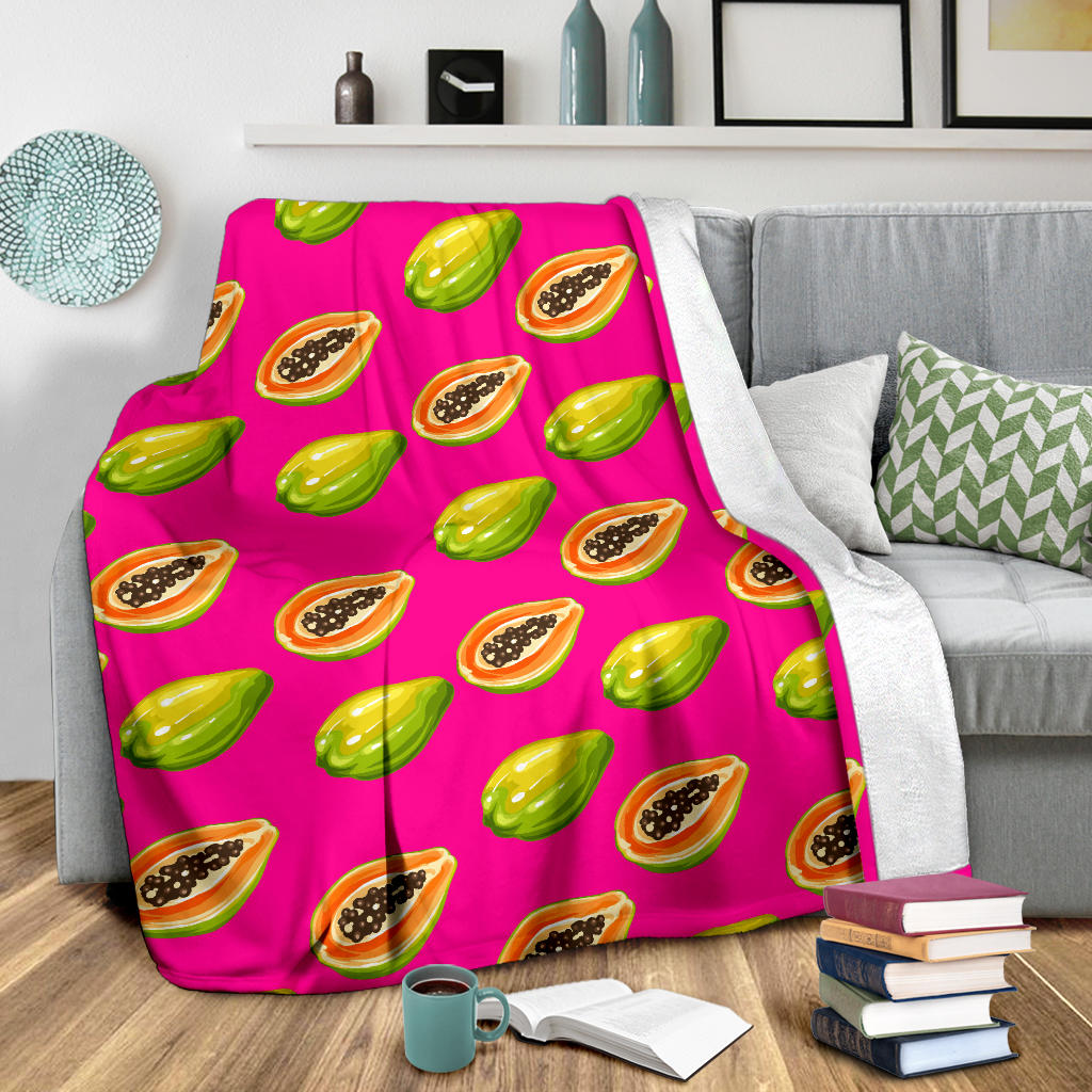 Papaya Pattern Print Design PP02 Fleece Blanket
