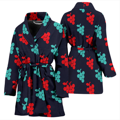 Grape Pattern Print Design GP07 Women Bathrobe