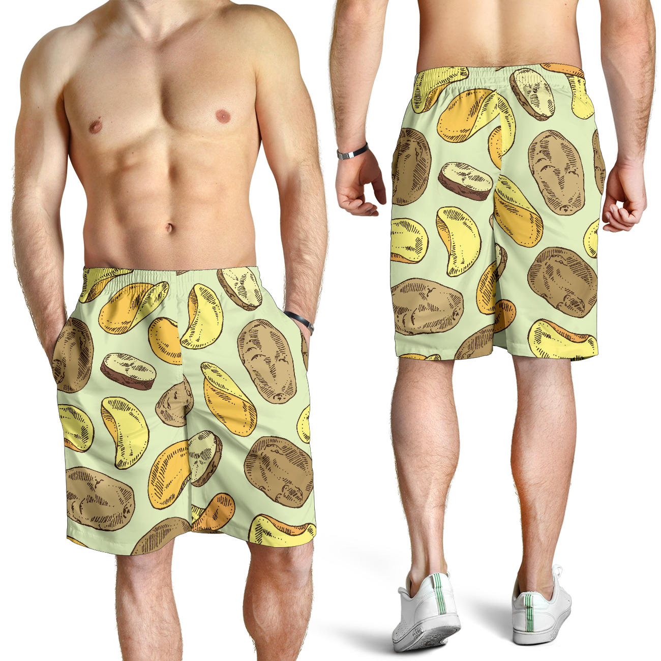 Potato Pattern Print Design A03 Mens Shorts