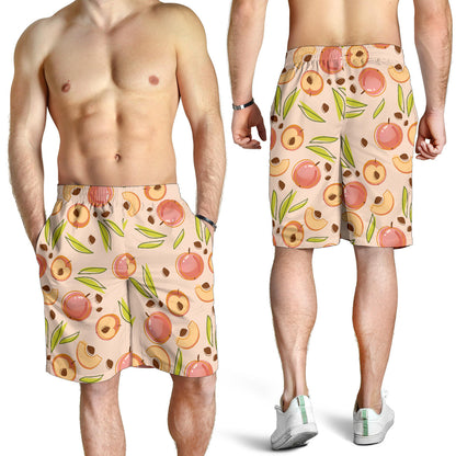 Peach Pattern Print Design A01 Mens Shorts