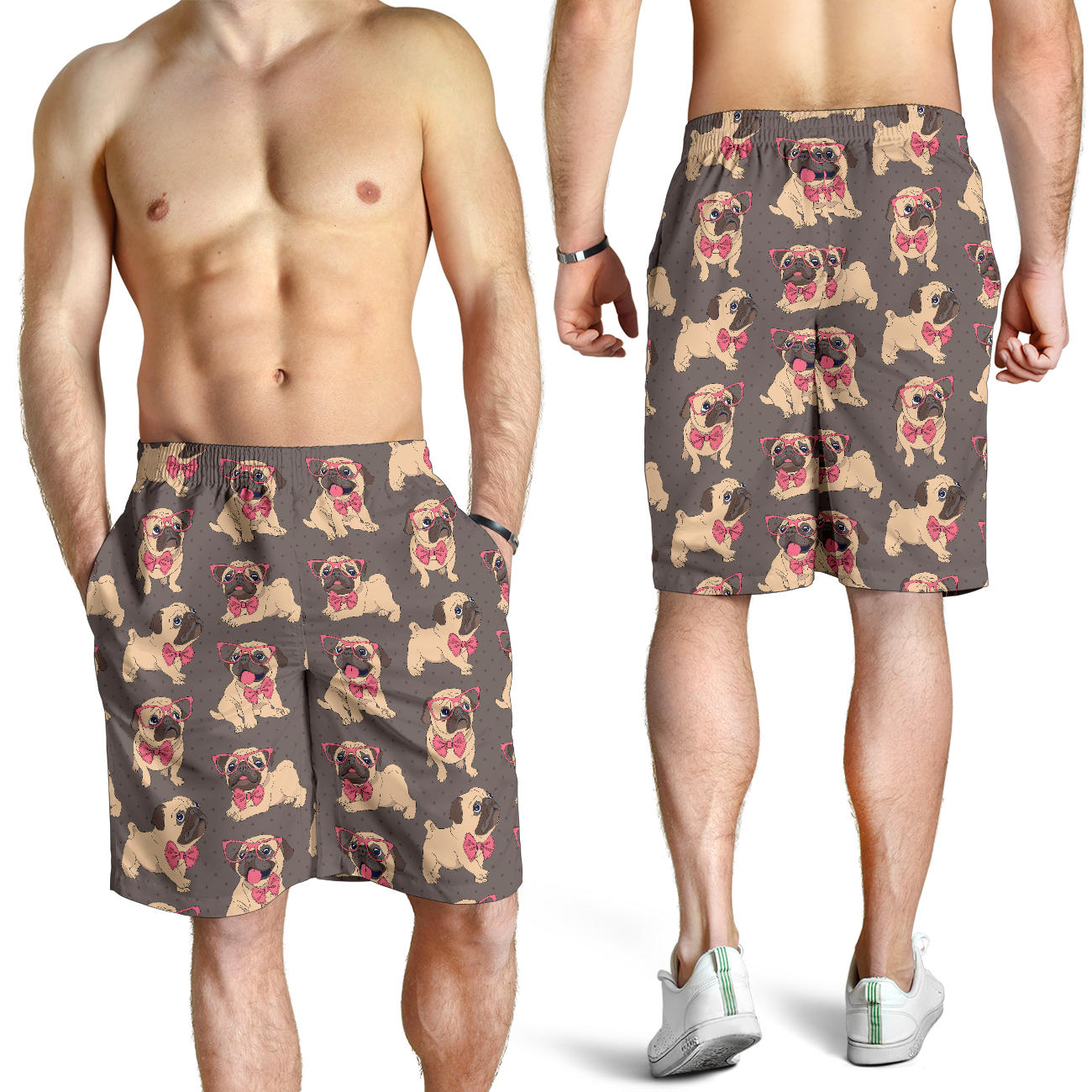 Pug Pattern Print Design A05 Mens Shorts