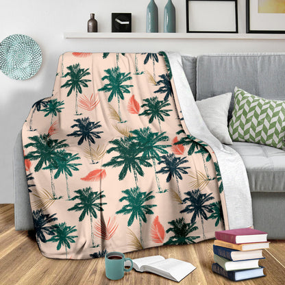 Palm Tree Pattern Print Design PT014 Fleece Blanket