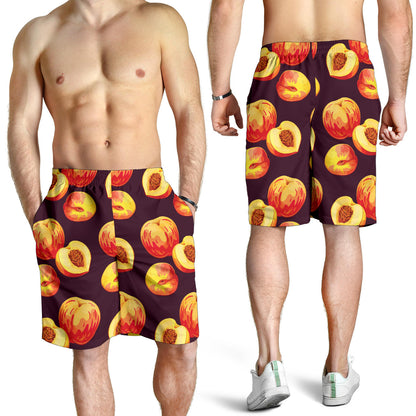 Peach Pattern Print Design A04 Mens Shorts