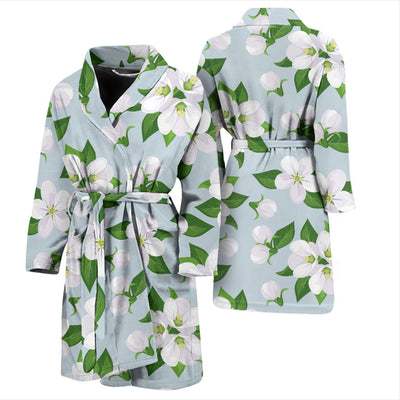 Apple Blossom Pattern Print Design AB04 Men Bathrobe