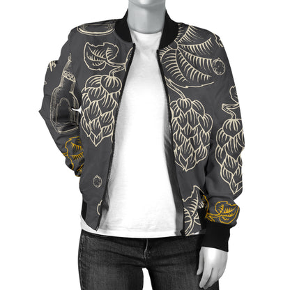 Hope Pattern Print Design 01 Women's Bomber Jacket
