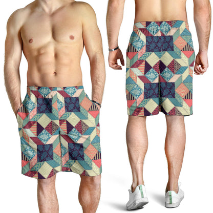 Patchwork Pattern Print Design 02 Mens Shorts