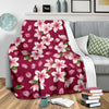 Cherry Blossom Pattern Print Design CB06 Fleece Blanket