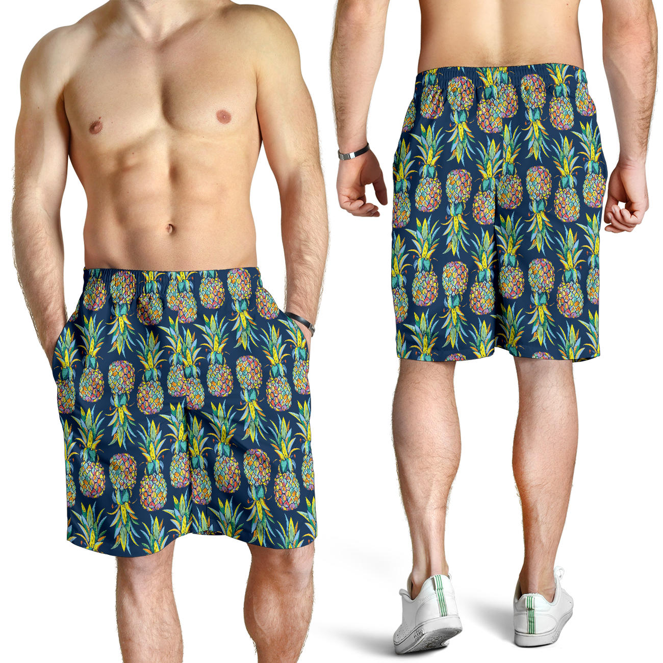 Pineapple Color Art Mens Shorts