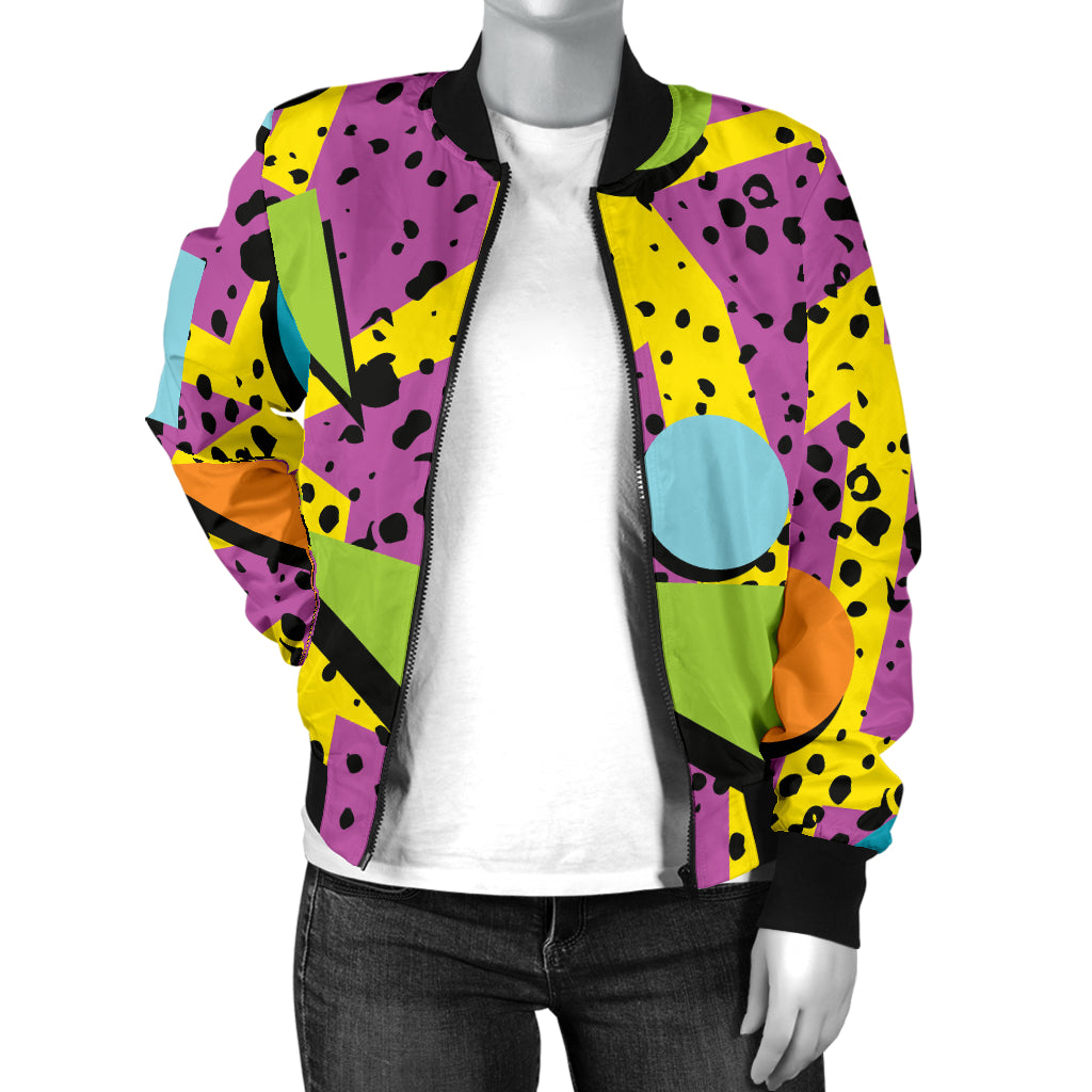80s Pattern Print Design 1 Women's Bomber Jacket