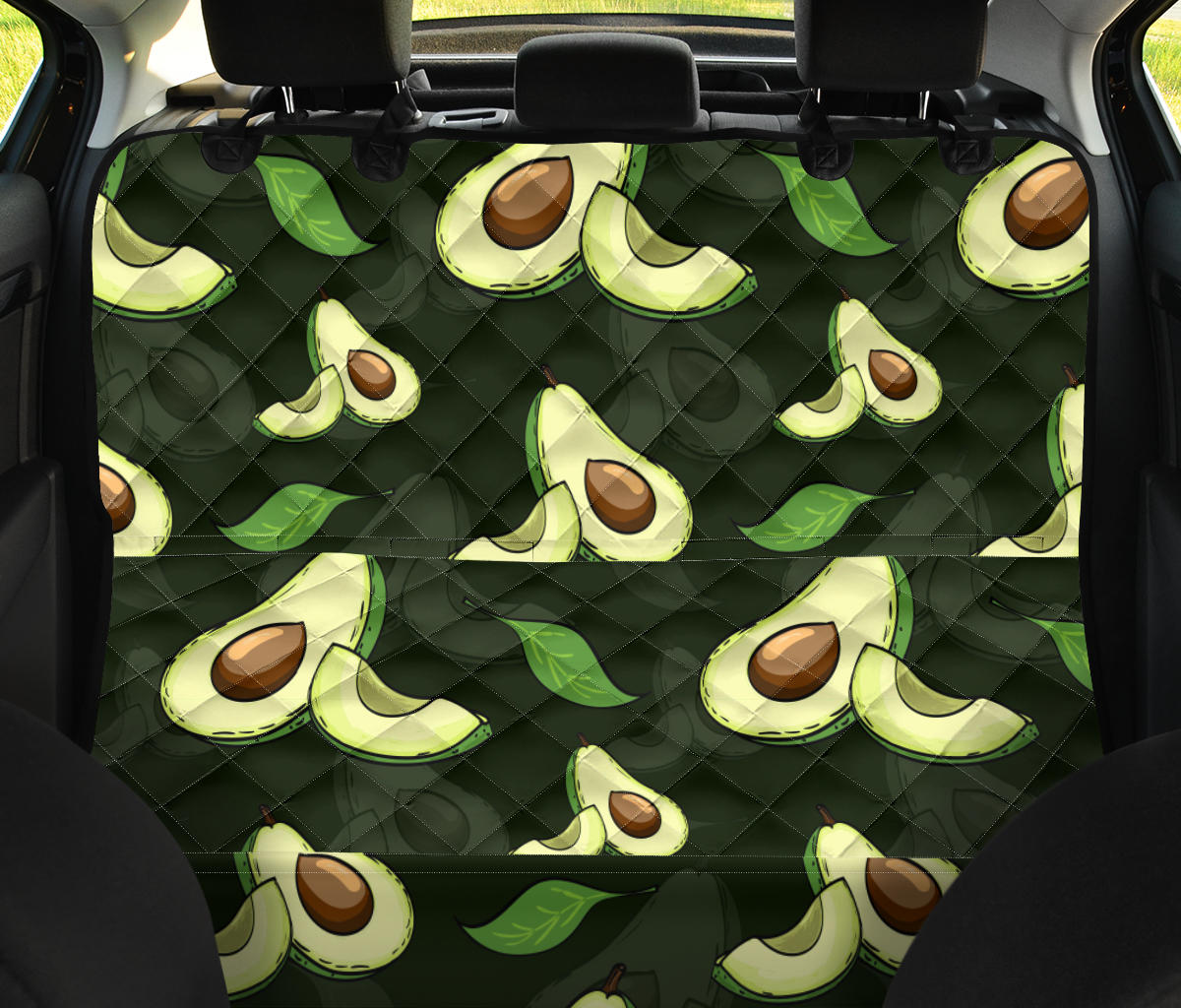 Avocado Pattern Print Design AC07 Rear Dog  Seat Cover