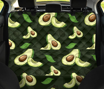 Avocado Pattern Print Design AC07 Rear Dog  Seat Cover