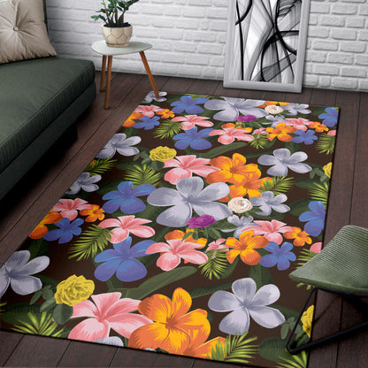 Plumeria Pattern Print Design PM03 Area Rugs