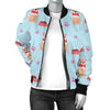 Chihuahua Pattern Print Design 05 Women's Bomber Jacket