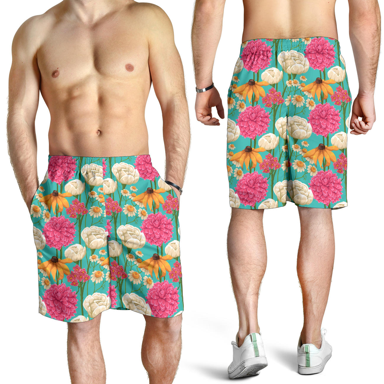 Summer Floral Pattern Print Design SF07 Mens Shorts