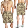 Tiki Brown Symbol Print Mens Shorts