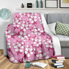 Cherry Blossom Pattern Print Design CB02 Fleece Blanket