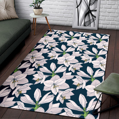 Amaryllis Pattern Print Design AL02 Area Rugs