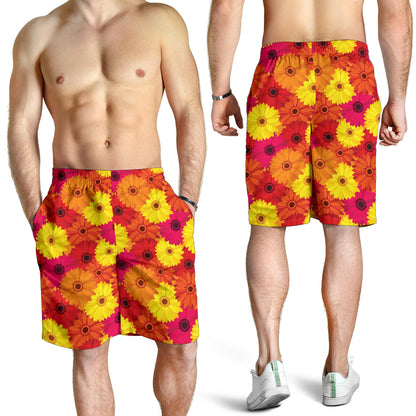 Gerberas Pattern Print Design GB05 Mens Shorts