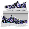 Lavender Dragonfly Pattern Print Design LV03 Sneakers White Bottom Shoes