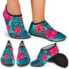 Red Hibiscus Pattern Print Design HB017 Aqua Water Shoes