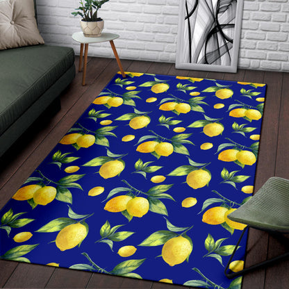 Lemon Pattern Print Design LM06 Area Rugs