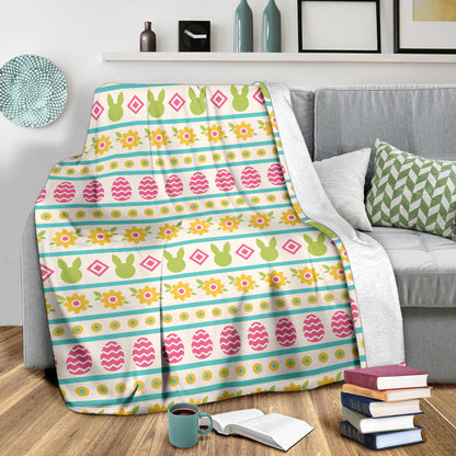 Easter Eggs Pattern Print Design RB016 Fleece Blanket