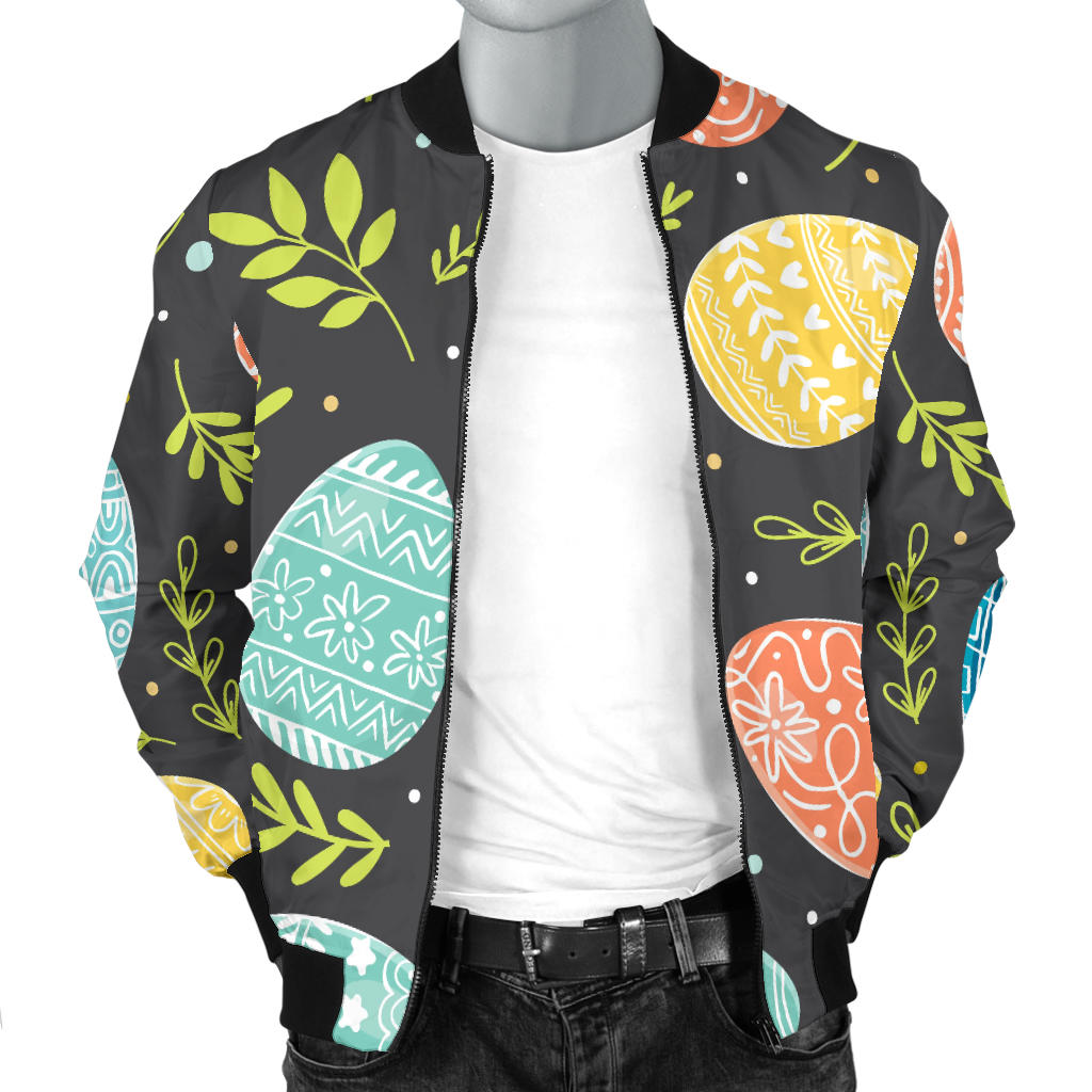 Easter Eggs Pattern Print Design RB01 Men Bomber Jacket