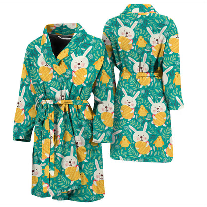 Easter Eggs Pattern Print Design RB02 Men Bathrobe